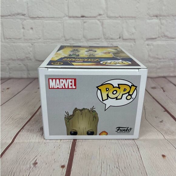 Funko Pop Marvel Avengers Infinity War - Groot w/ Stormbreaker Vinyl Figure #416 - Picture 6 of 7